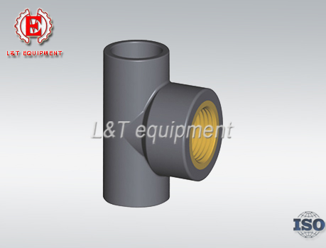 (DIN) PVC-U Tee with Copper-Threaded For Industry